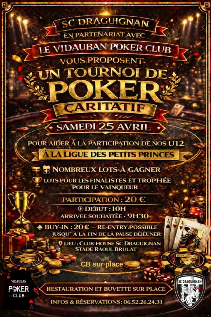 Affiche tournoi caritatif du 25 avril